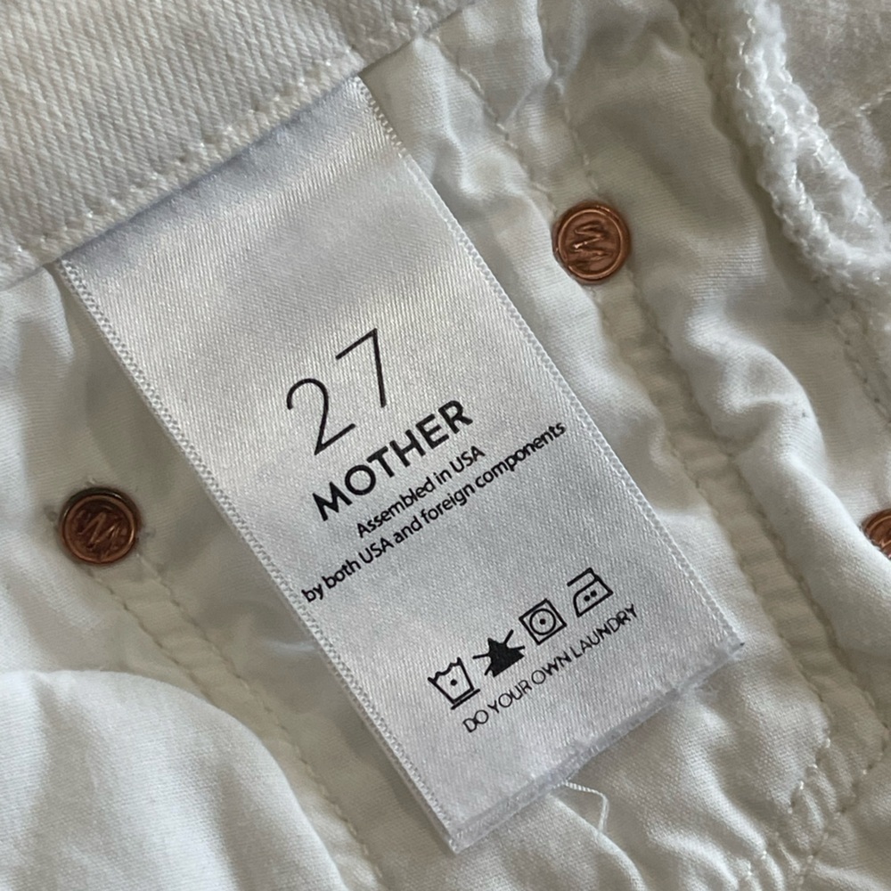 MOTHER The Looker Stayin' Alive High Waisted White Skinny Jeans size27 - Picture 14 of 14